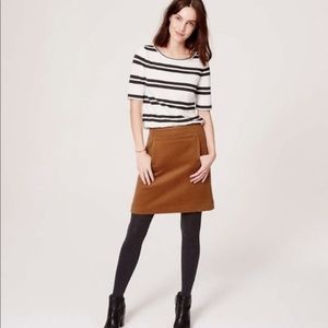 NWOT Loft camel wool skirt